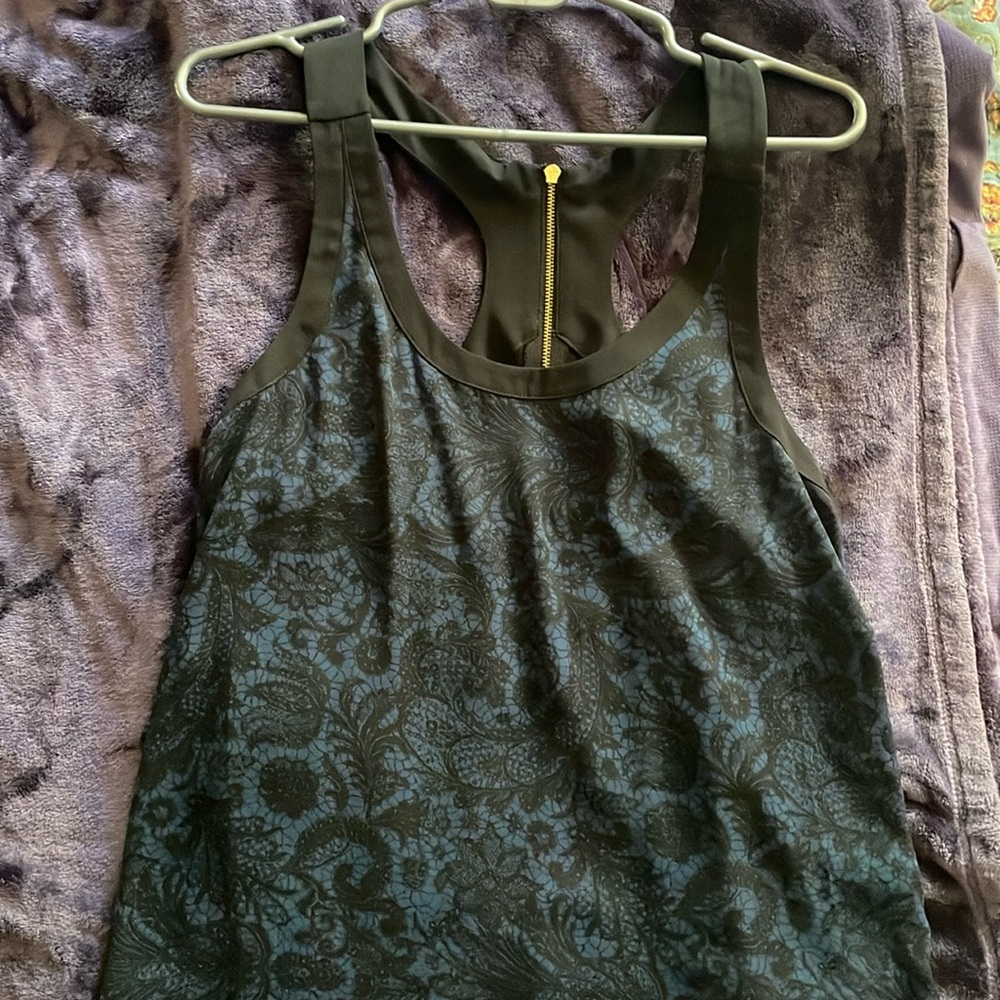 Express Navy/Black Woman’s Racer Back Flowy Tank with Zipper Back - NWT - size S